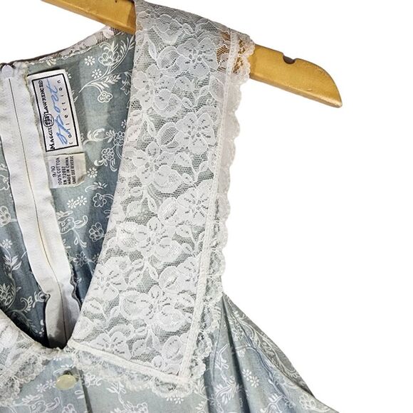 Maggie Lawrence Sport Vintage Blue Floral Prairie Sleeveless Dress - Picture 3 of 12